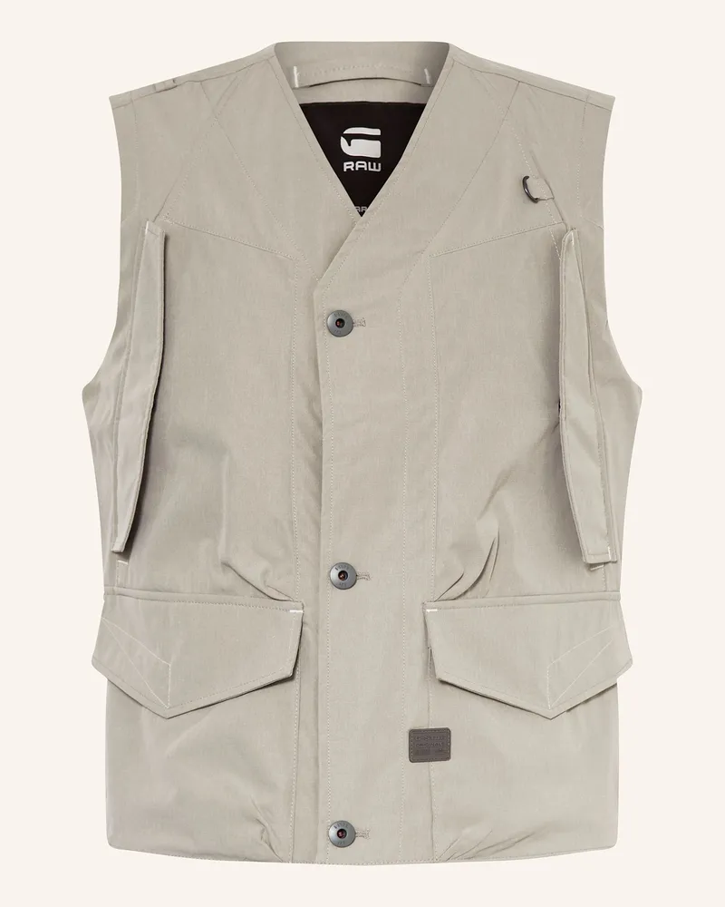 G-STAR RAW Utility-Weste Hellgrau