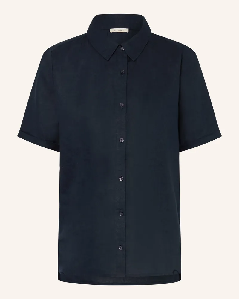 lilienfels Hemdbluse Aus Leinen blau Dunkelblau