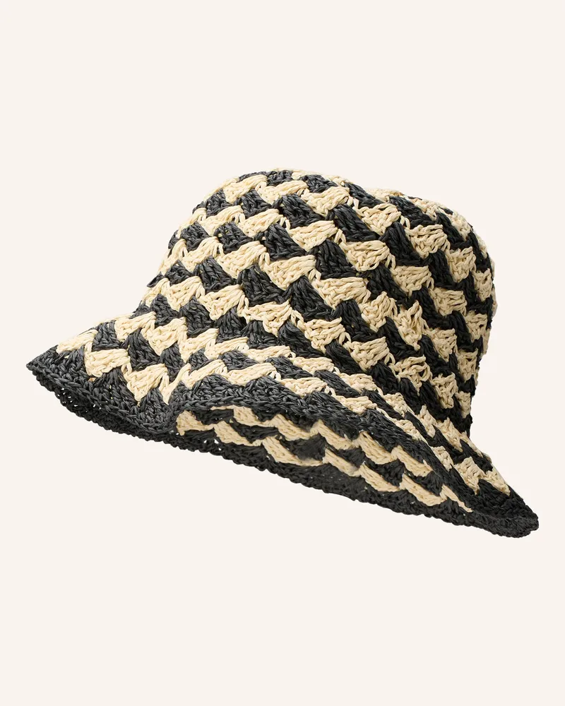 Closed Bucket-Hat schwarz Beige
