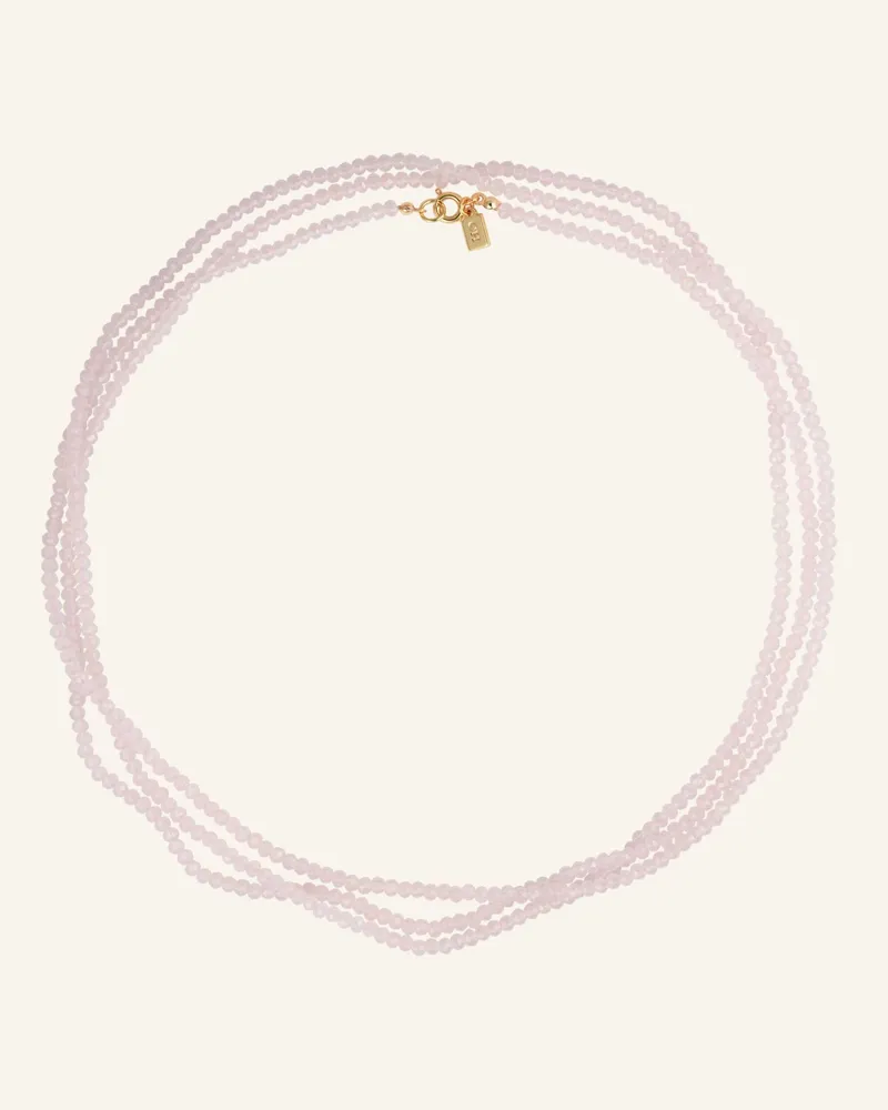 CRYSTAL HAZE Halsketten Shimmer Stack Necklace Rose By Glambou gold Gold