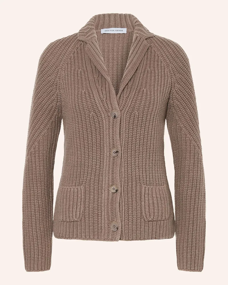 Iris von Arnim Strickjacke GWENDOLYN aus Cashmere Taupe