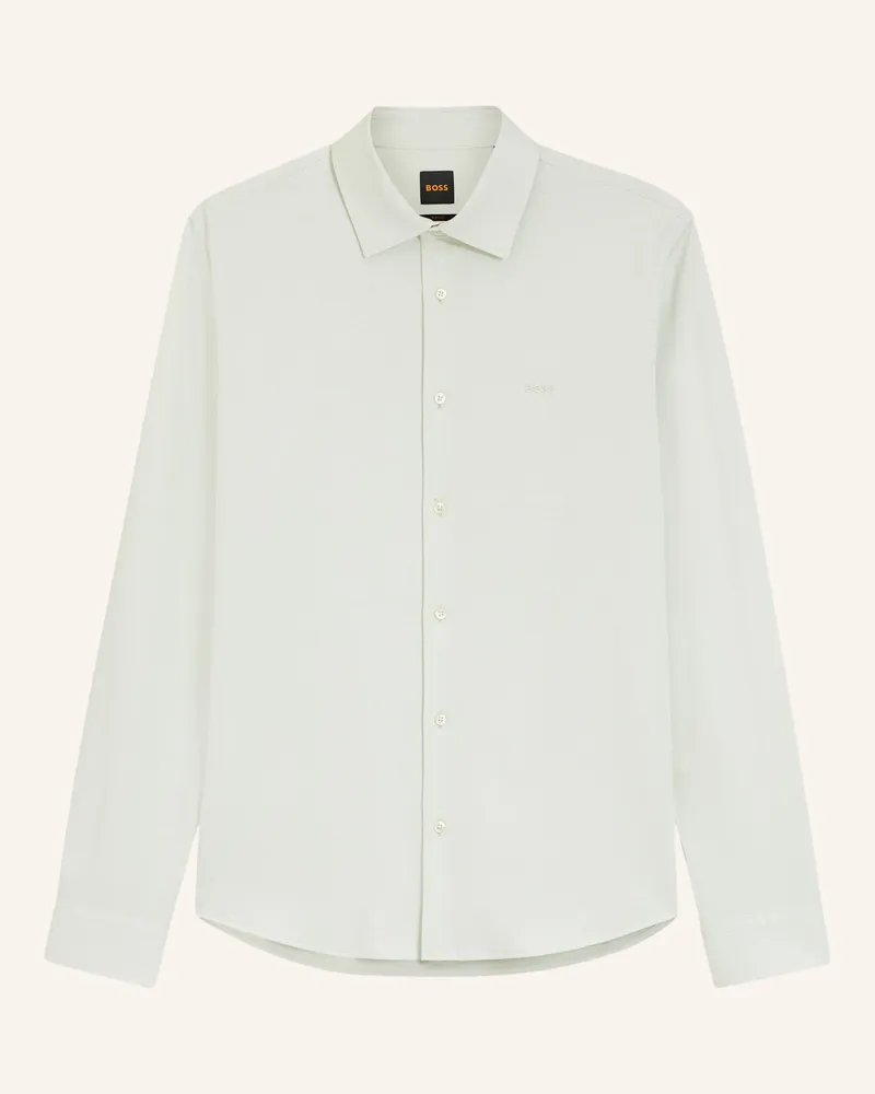 HUGO BOSS Hemd Slim Fit gruen Grün
