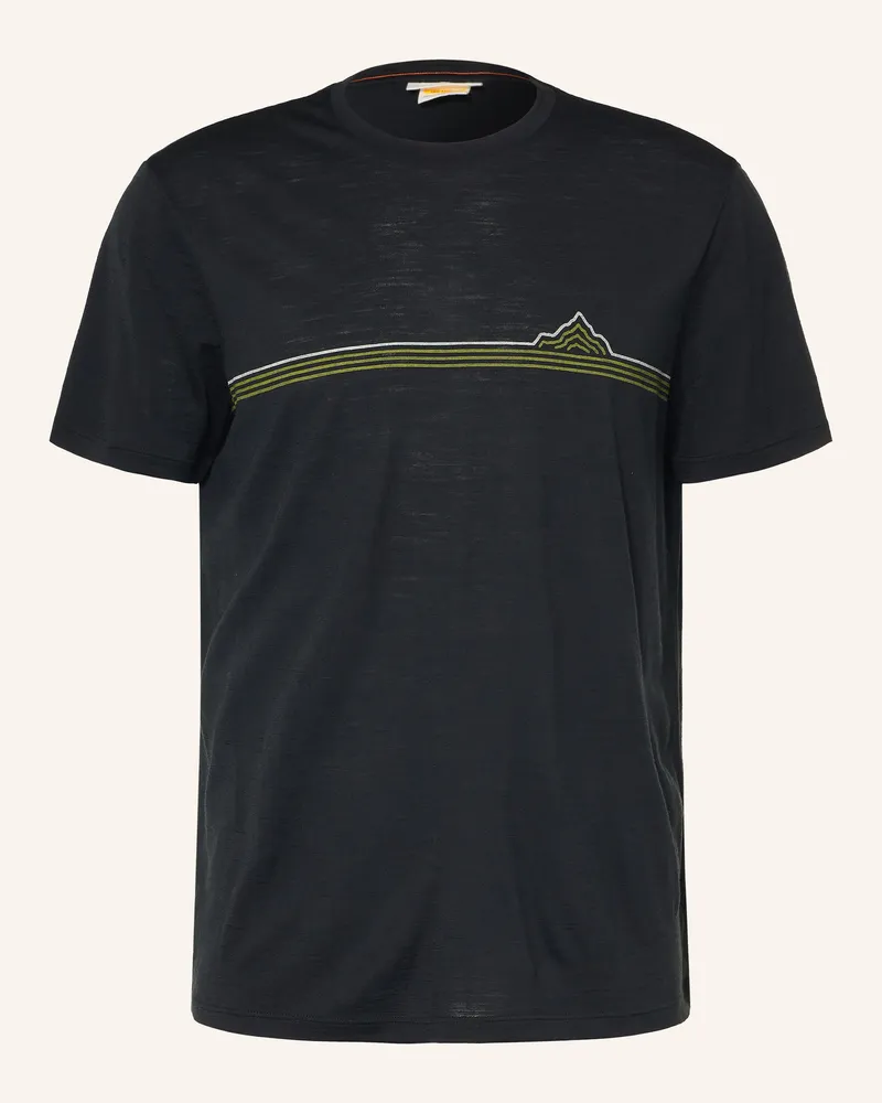 Icebreaker T-Shirt Merino 150 Tech Lite Aus Merinowolle schwarz Schwarz