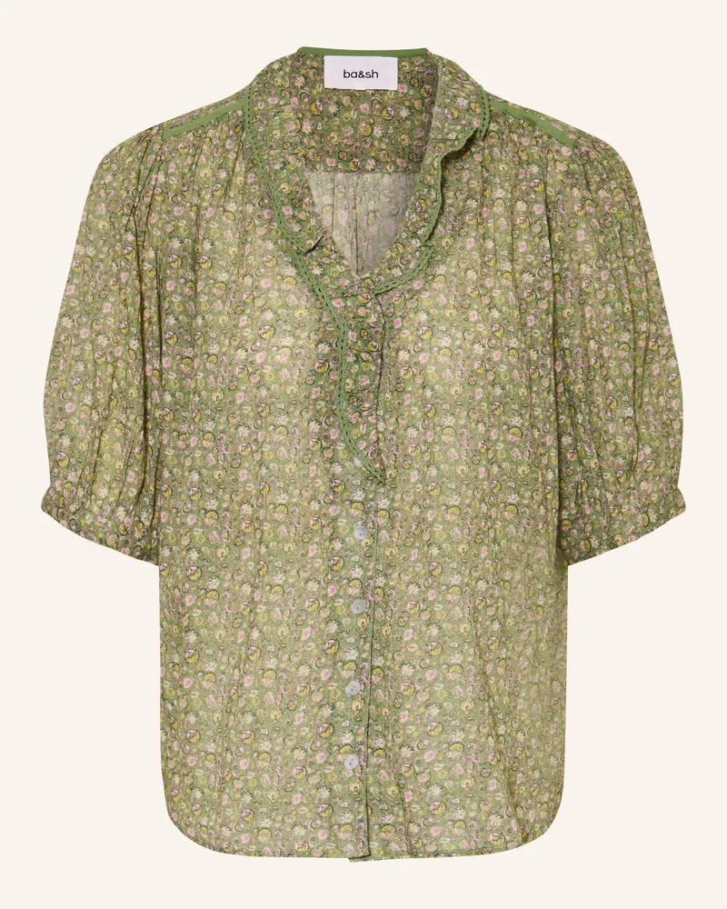 ba&sh Bluse Physalys Mit Rüschen gruen Grün