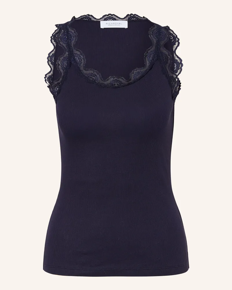 Rich&Royal Top Mit Spitze blau Dunkelblau