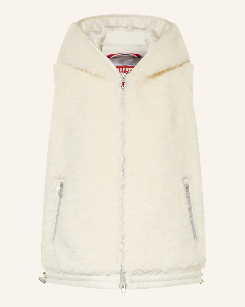 Frieda & Freddies Steppweste Miss Daisy Im Materialmix weiss Creme