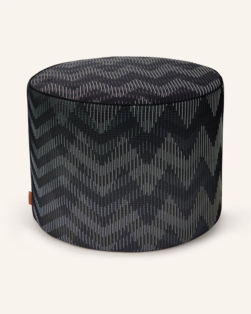 Missoni Home Pouf Dinamico schwarz Dunkelgrau