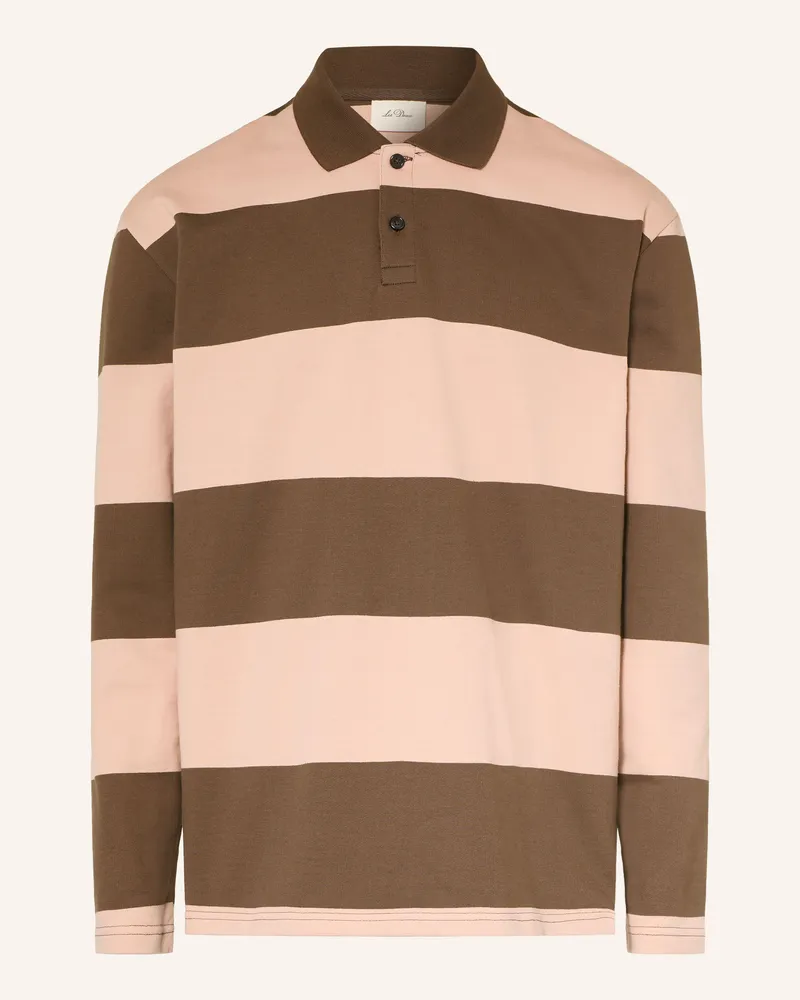 LES DEUX Jersey-Poloshirt Loose Fit braun Dunkelbraun