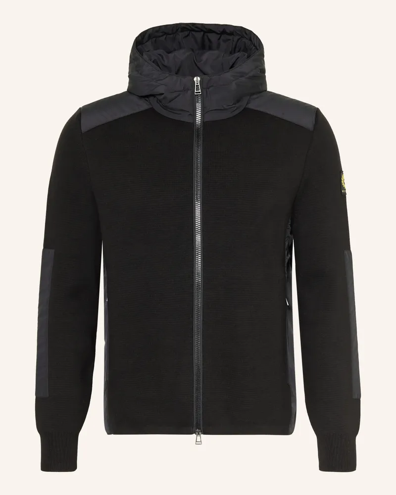Belstaff Blouson Console Im Materialmix schwarz Schwarz