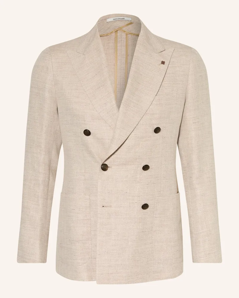 Tagliatore Sakko Slim Fit Mit Leinen beige Beige