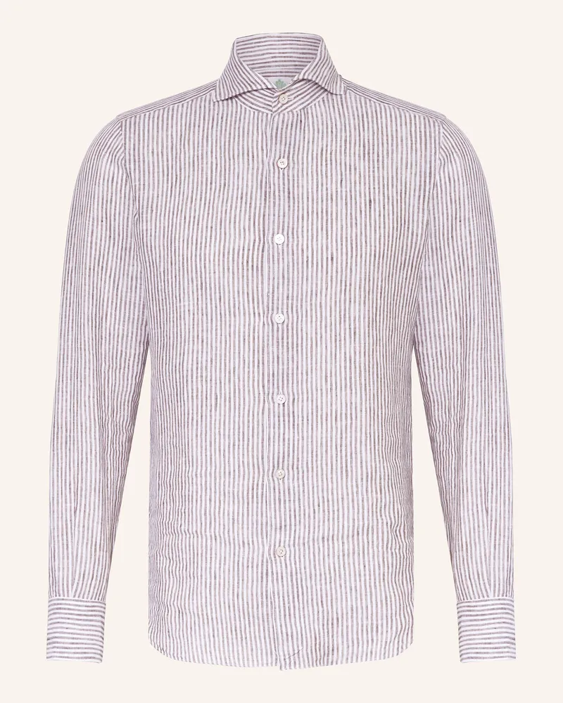 Finamore 1925 Leinenhemd TOKYO Slim Fit Weiss