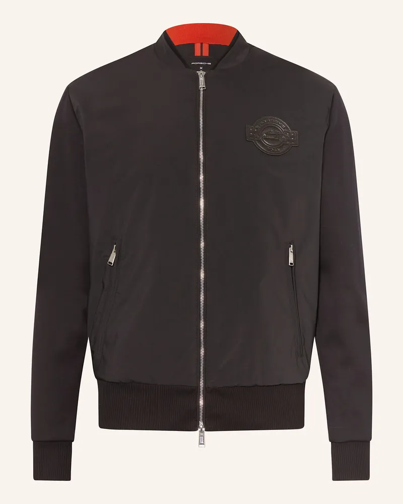 HUGO BOSS Blouson SKILES im Materialmix Schwarz