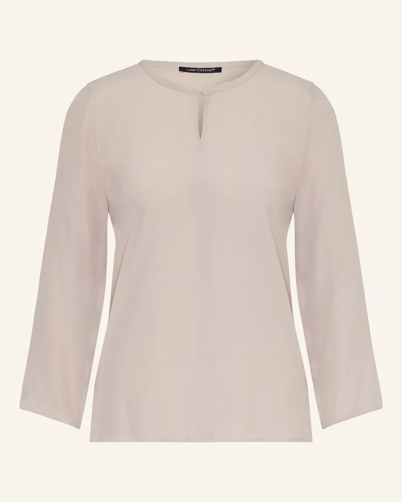 Luisa Cerano Blusenshirt Im Materialmix Mit 3/4-Arm rosa Taupe