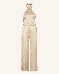 MIRYAM Jumpsuit mit Seide Beige