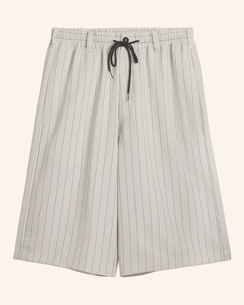 Y-3 Y-3 Sport Uniform Shorts Mit Nadelstreifen weiss Grau