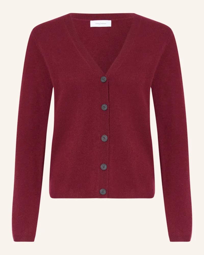 Darling Harbour Strickjacke Aus Cashmere rot Bordeaux