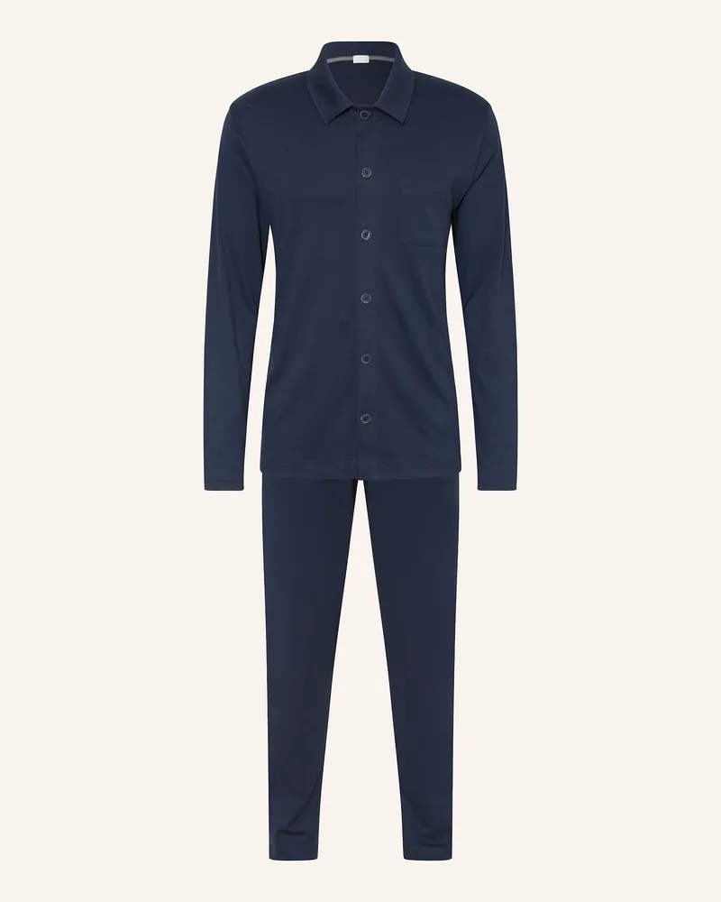 Mey Schlafanzug Serie Pure Night blau Dunkelblau