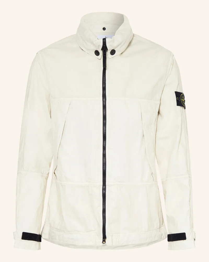 Stone Island Leinenjacke Hellgrau