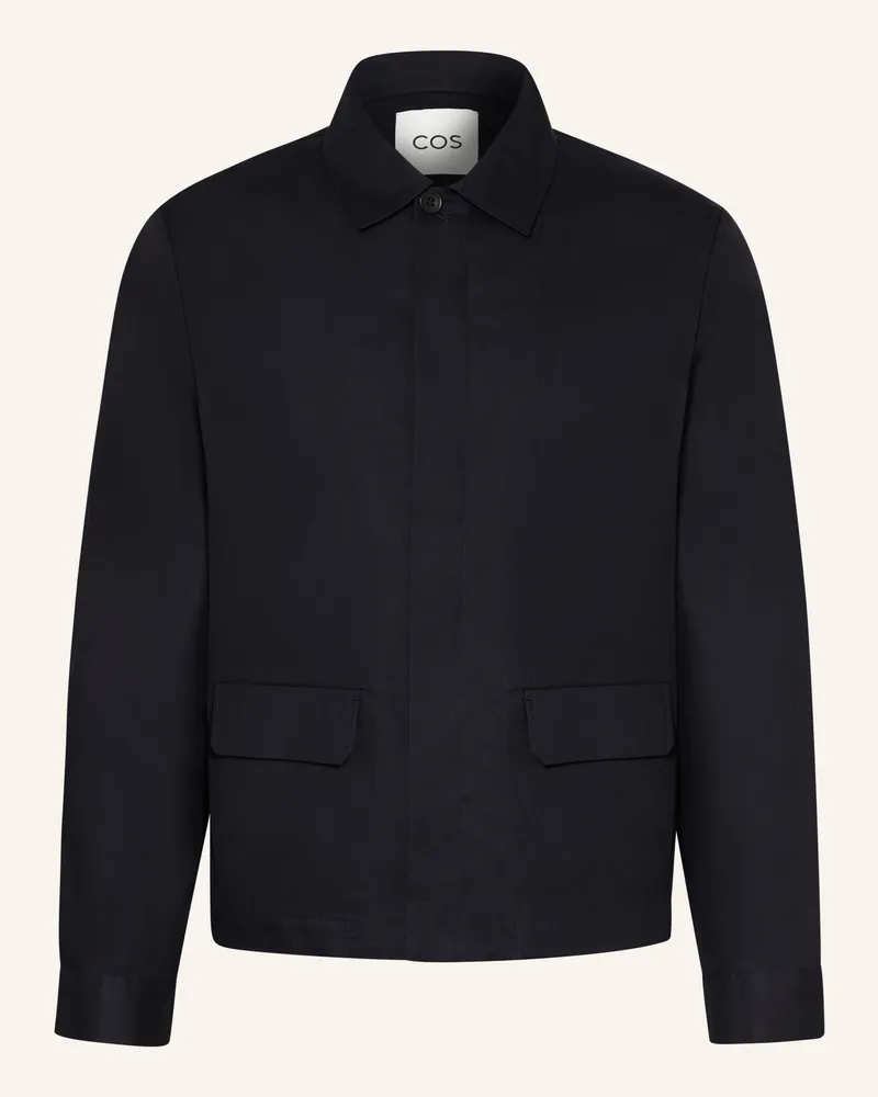 COS Overshirt blau Dunkelblau