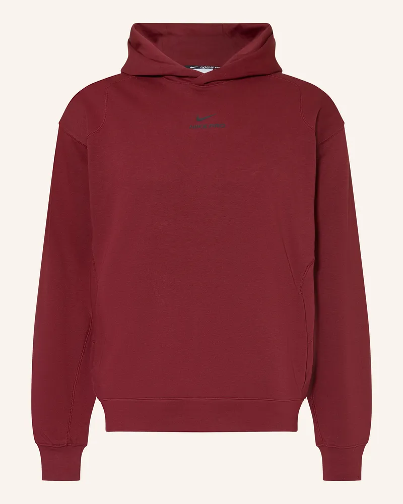 Nike Hoodie Pro braun Dunkelrot