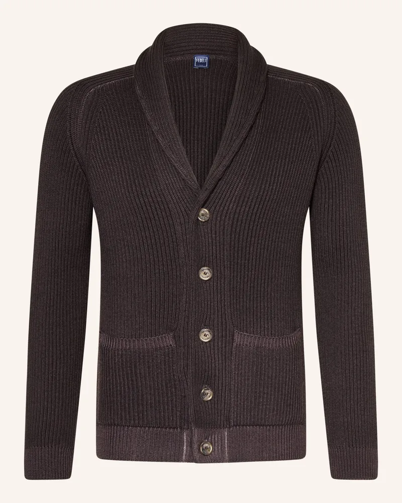 Fedeli Strickjacke Aus Merinowolle braun Dunkelbraun