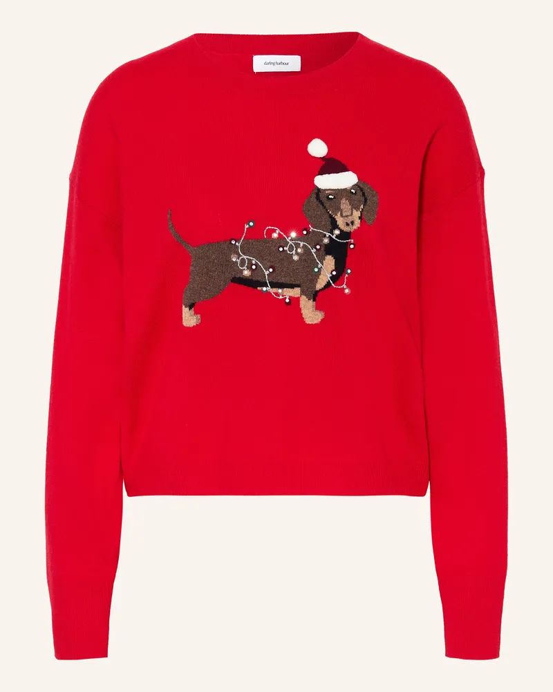 Darling Harbour Pullover Mit Schmucksteinen rot Red