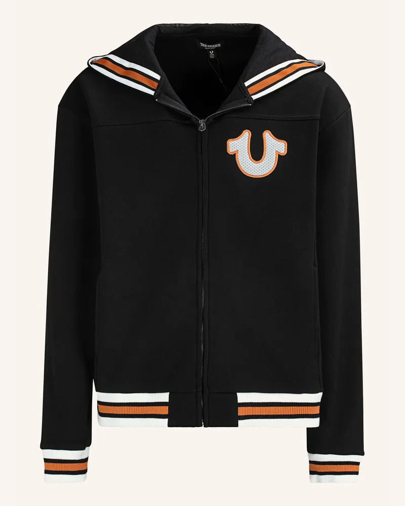 True Religion Zip-Hoodie schwarz Schwarz