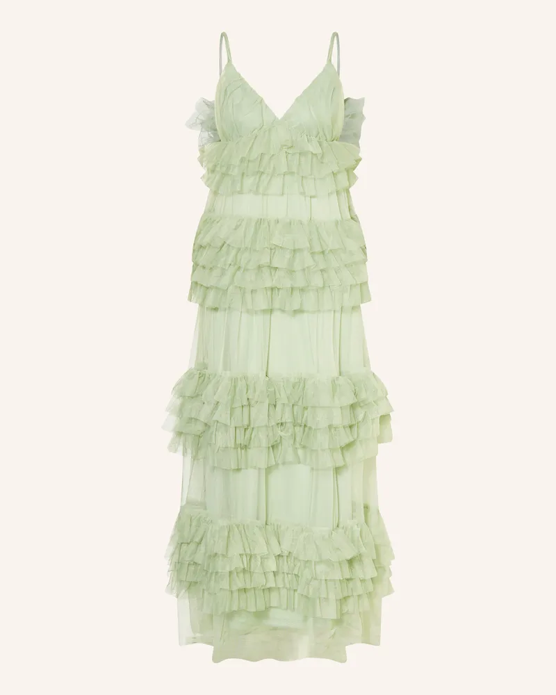 Y.A.S Abendkleid mit Volants Hellgrün