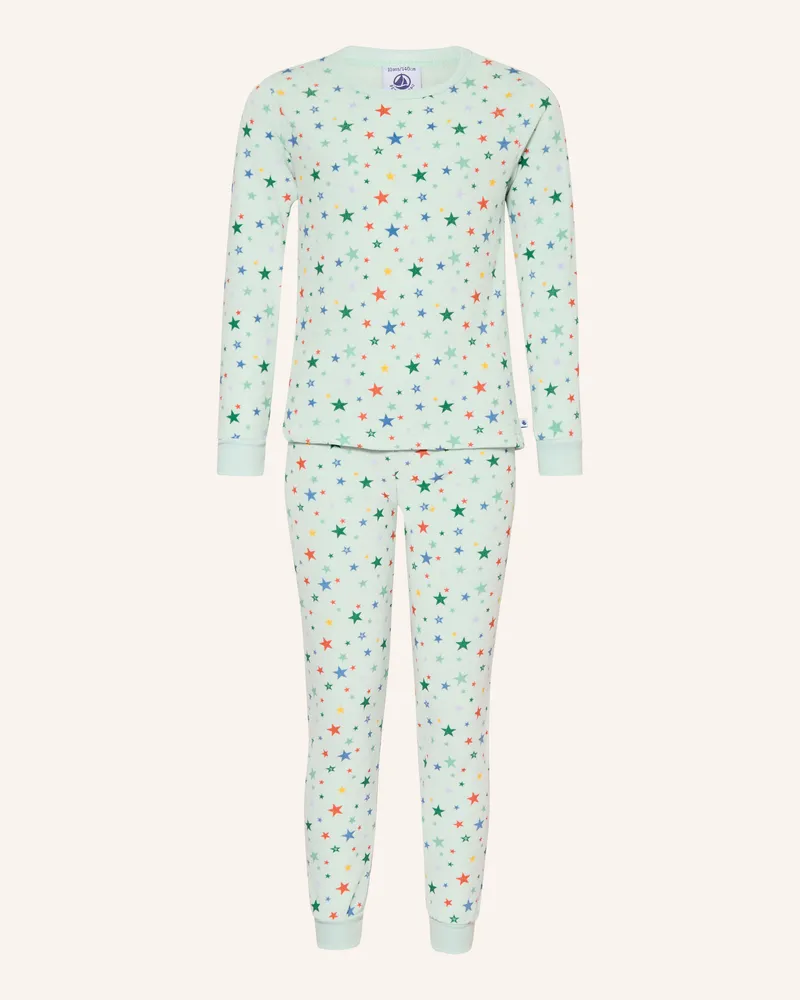 Petit Bateau Schlafanzug Aus Nicki gruen Mint
