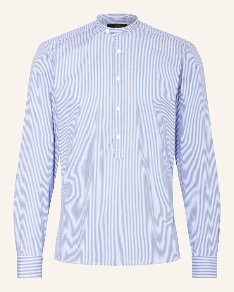 Hammerschmid Trachtenhemd Slim Fit mit Stehkragen Hellblau