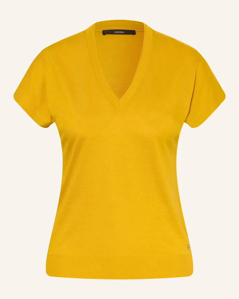 windsor. T-Shirt gelb Dunkelgelb