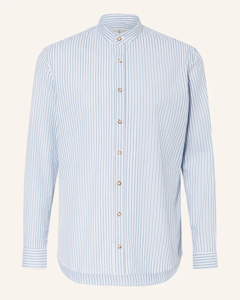 Johann & Johanna Trachtenhemd Regular Fit mit Stehkragen Weiss