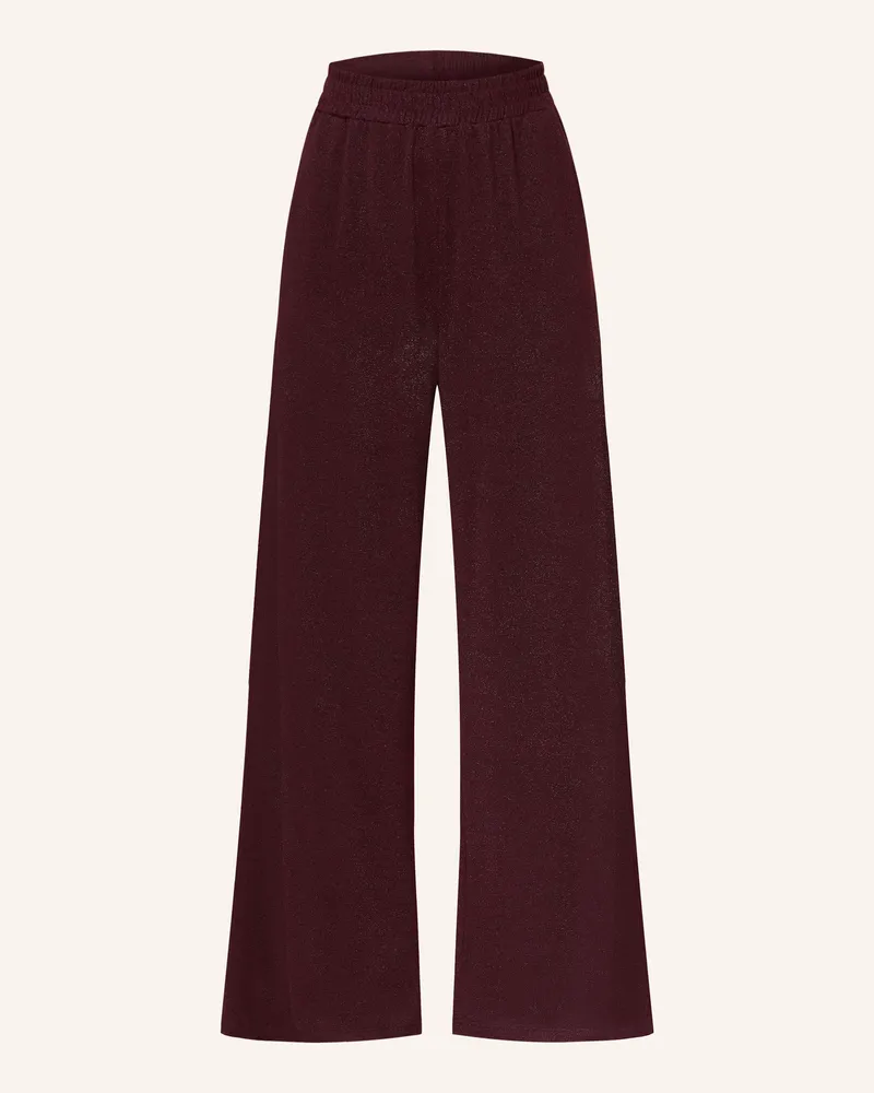 MARC AUREL Marlenehose mit Glitzergarn Dunkelrot