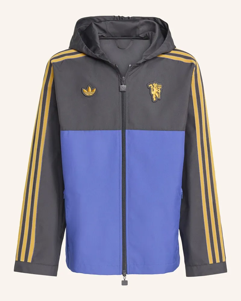 adidas MANCHESTER UNITED TERRACE ICONS PARKA KINDER Schwarz