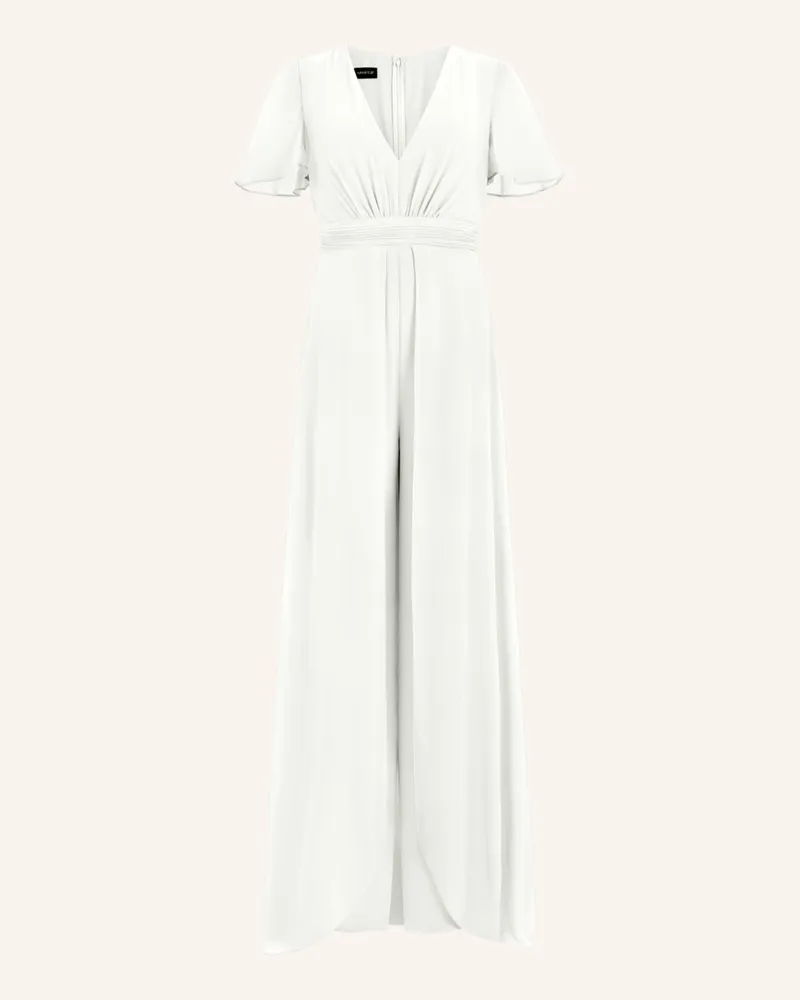 Apart Jumpsuit mit Volants Creme