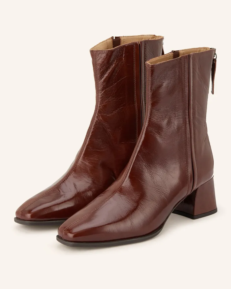 Unisa Lackstiefeletten LUCAS Braun