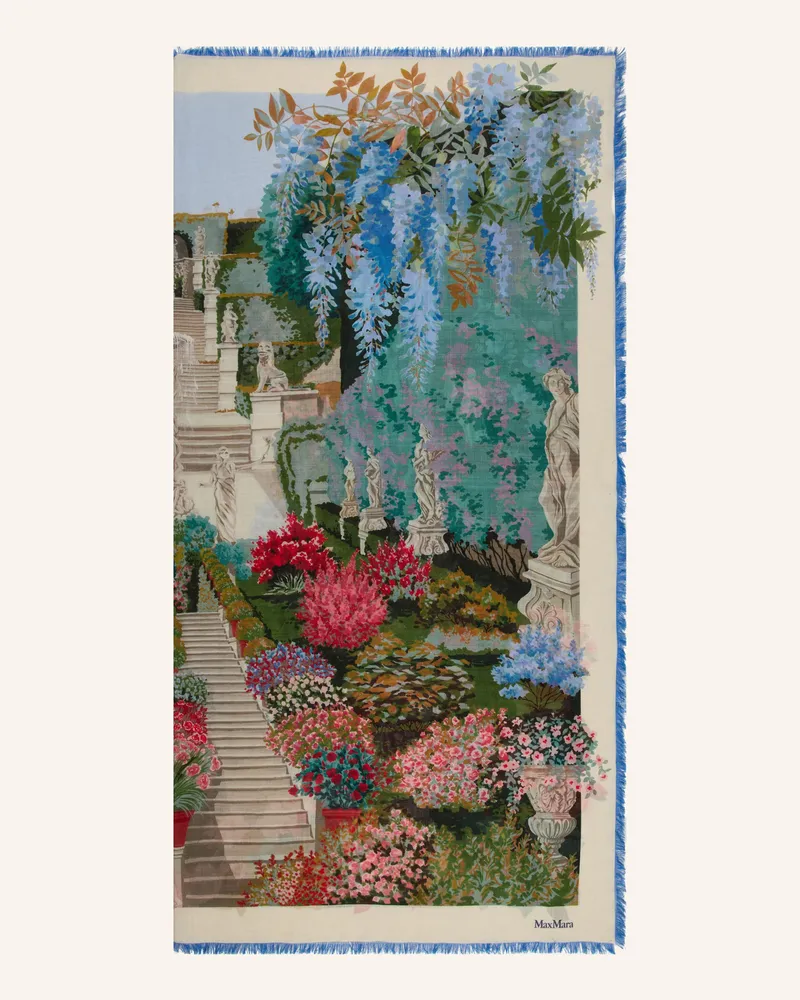 Max Mara Tuch Camice Mit Seide weiss Grün