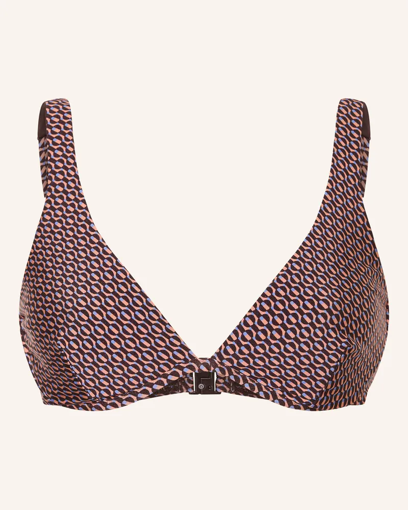 JETS Australia Bügel-Bikini-Top Desert Geo braun Dunkelbraun