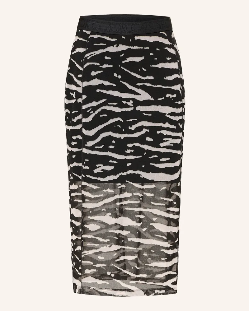 Marc Cain Mesh-Rock schwarz Weiss