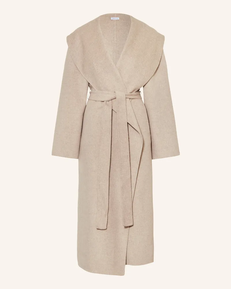 Mrs & HUGS Wollmantel beige Taupe