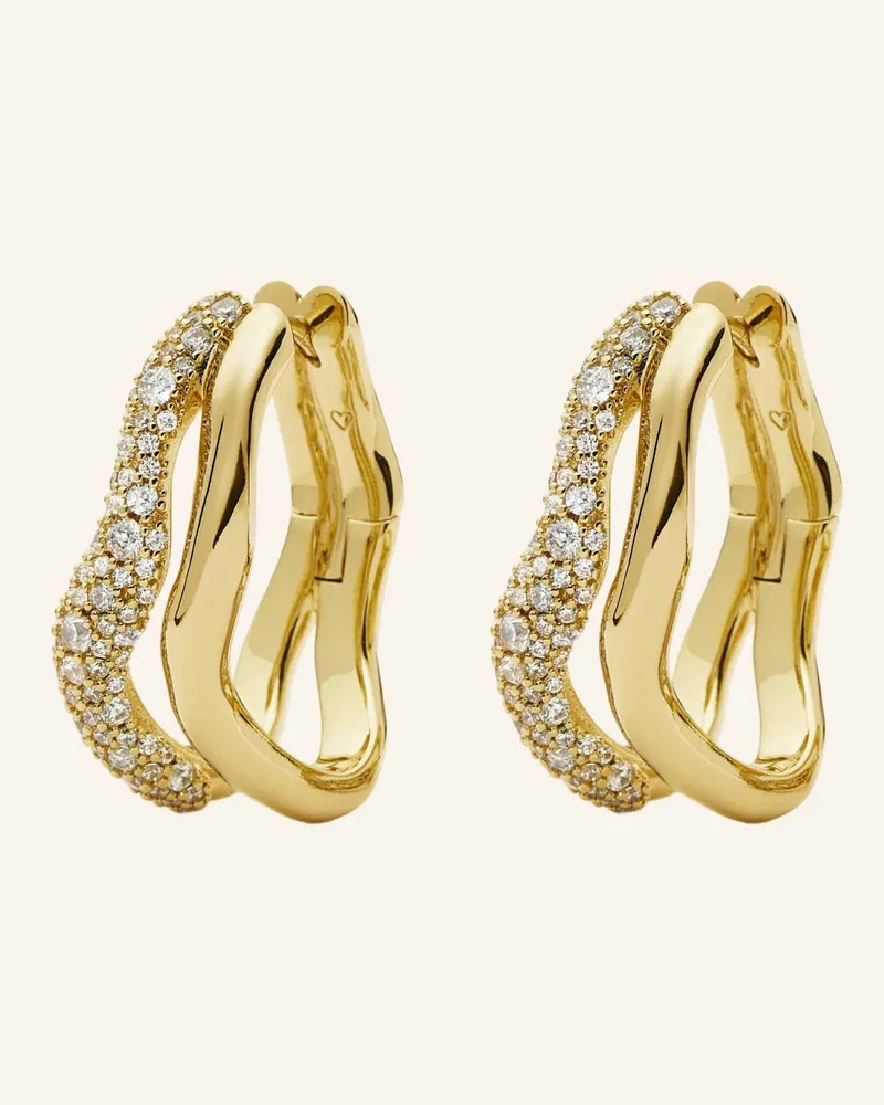 Missoma Ohrringe MOLTEN SNOW DOUBLE MEDIUM by GLAMBOU Gold