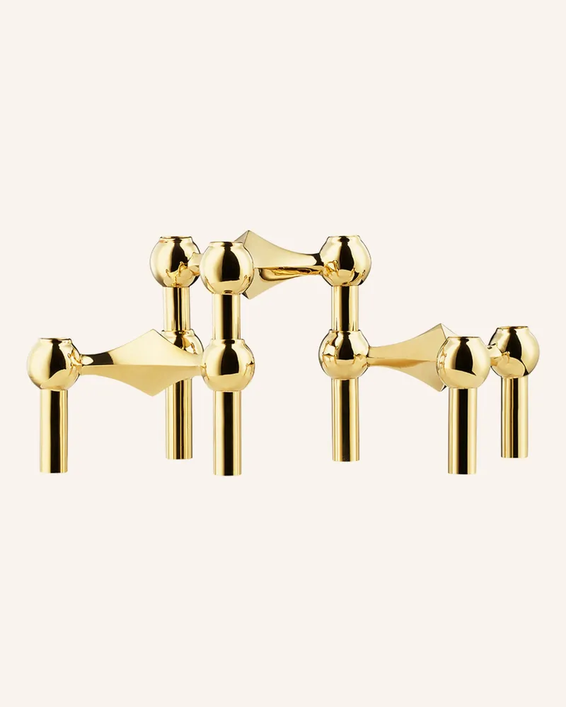 STOFF Nagel 3er-Set Kerzenhalter gold Gold