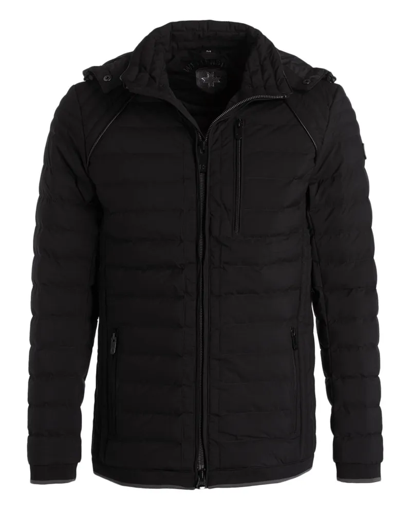 Wellensteyn Steppjacke MOLECULE LONG mit abnehmbarer Kapuze Schwarz
