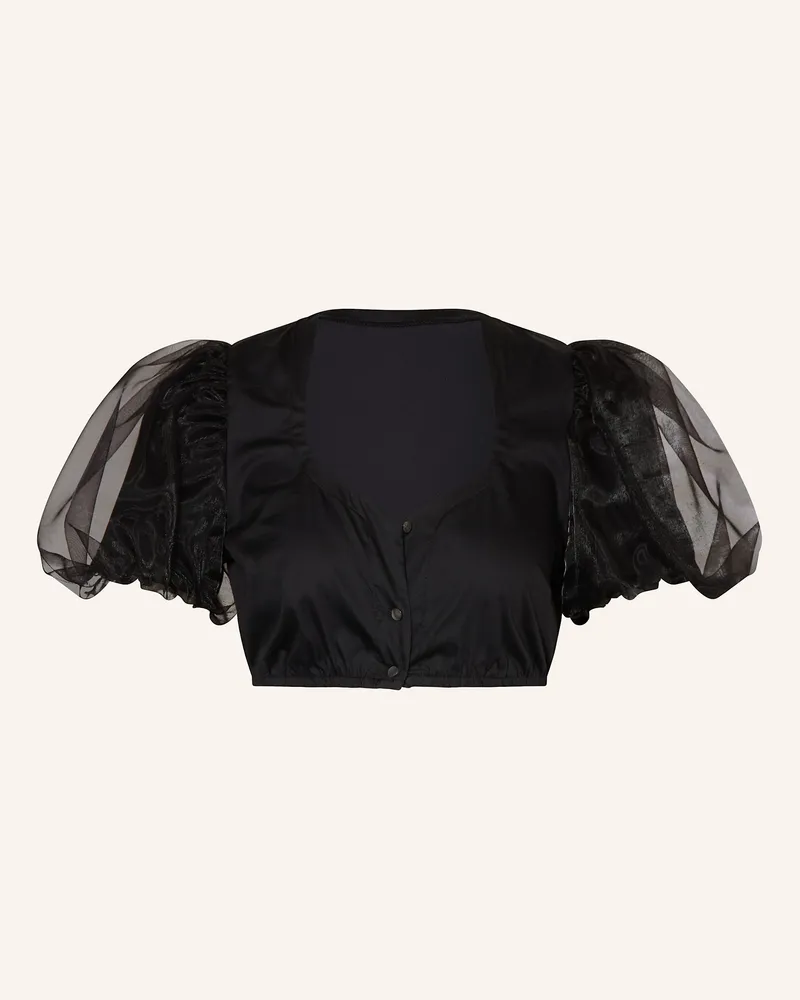 Johann & Johanna Dirndlbluse schwarz Schwarz