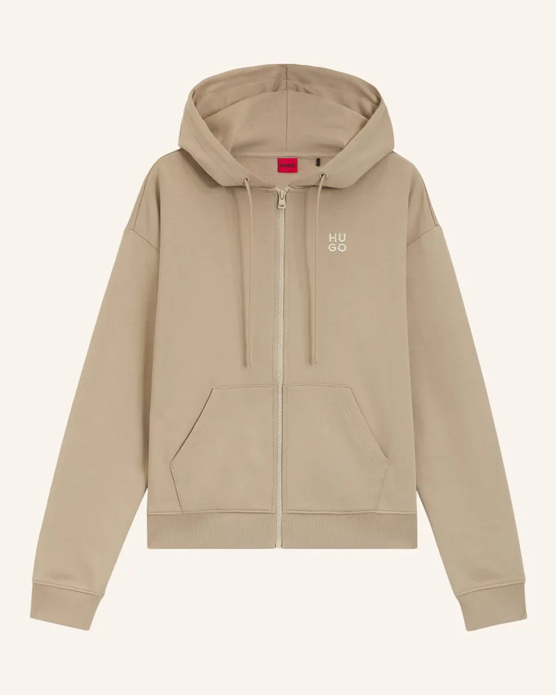 HUGO BOSS Sweatshirt Dalfine Regular Fit braun Hellbraun