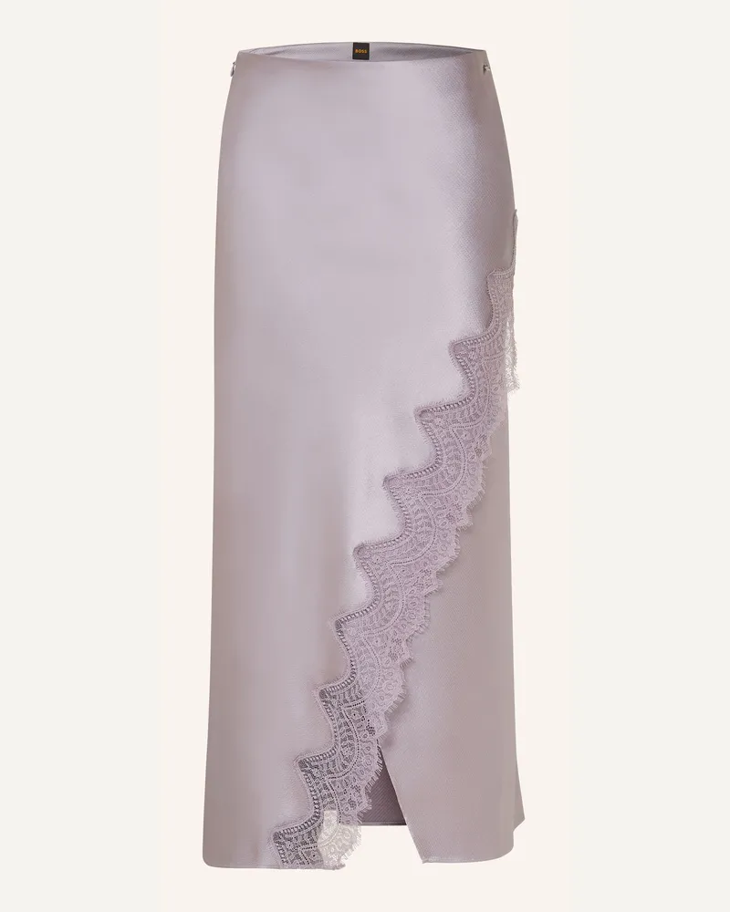 HUGO BOSS Satinrock VLACE in Wickeloptik Lila