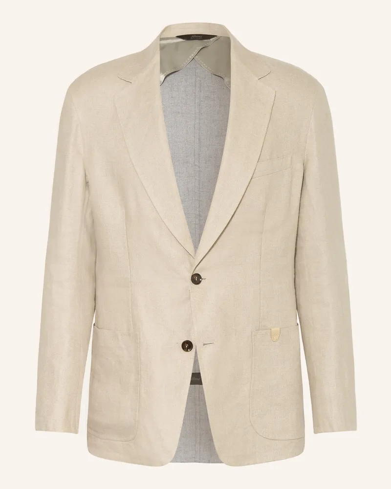 Brioni Leinensakko Regular Fit beige Beige