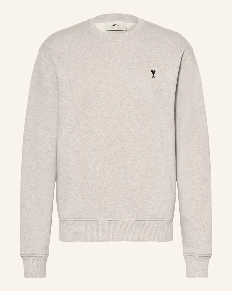 AMI Paris Sweatshirt Molleton grau Hellgrau