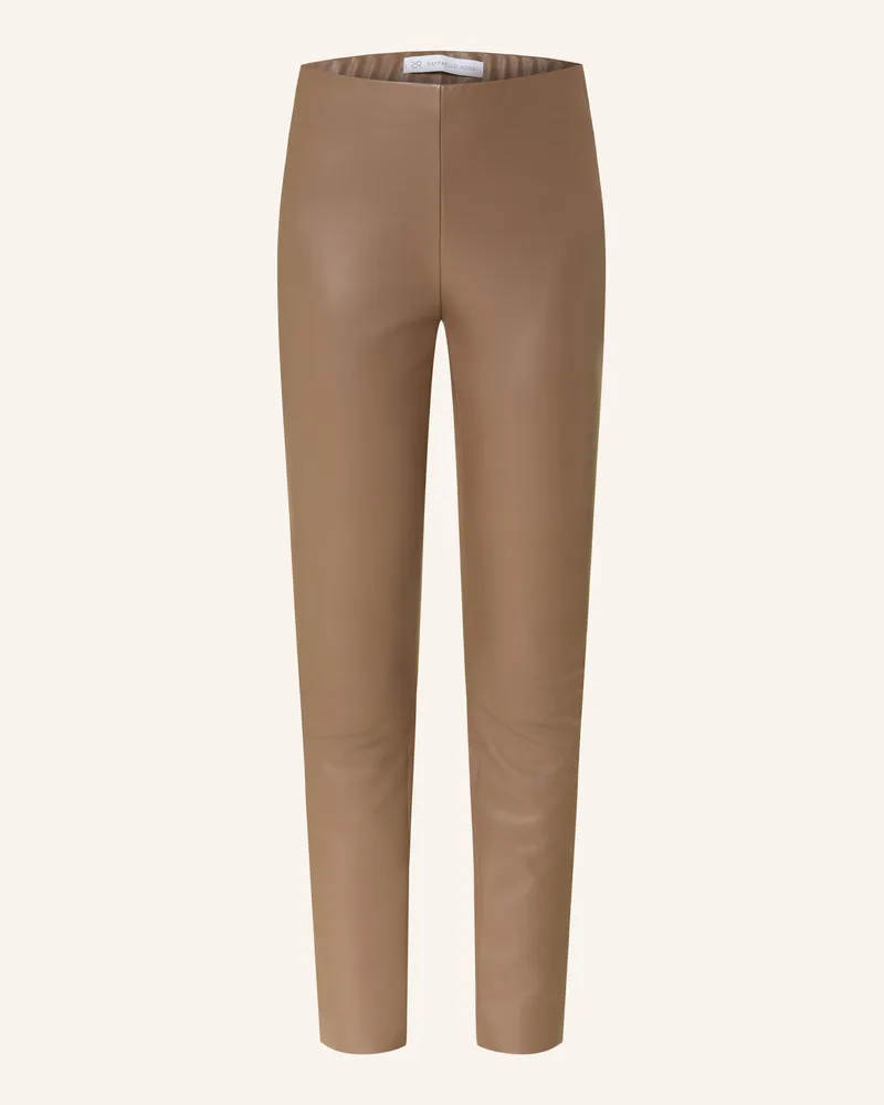 RAFFAELLO ROSSI  Leggings RESA in Lederoptik Braun