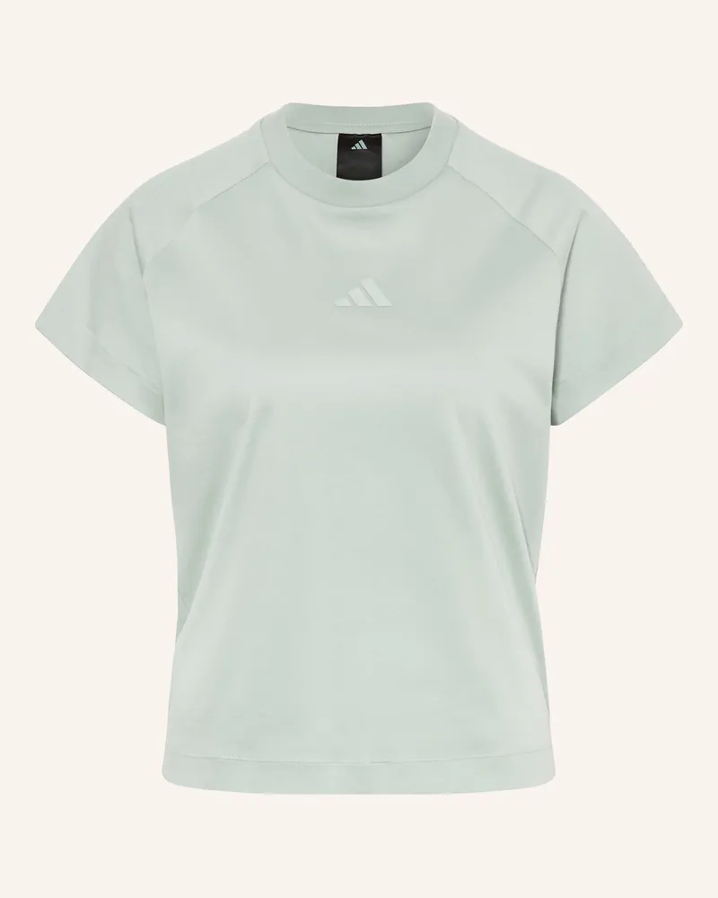 adidas T-Shirt Soft Lux gruen Blaugrau